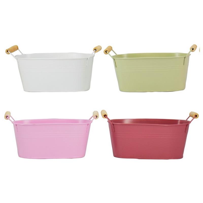 Pot Badia ovaal zink 26x12.5x11.5cm 4ass 2x es/12