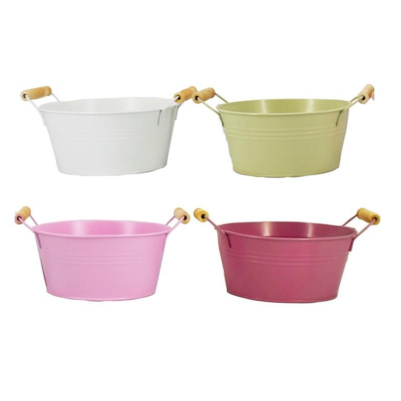 Schaal Badia zink d19 h8.5cm 4ass