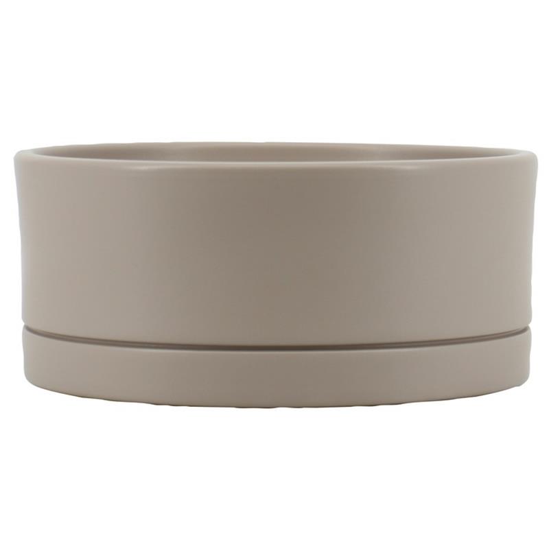 Schaal Lynn d18.5 h9cm taupe mat