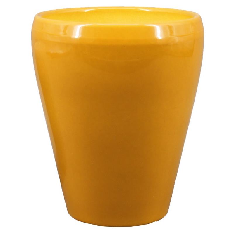 Vase Liv d14 h17cm ocre mat es/12