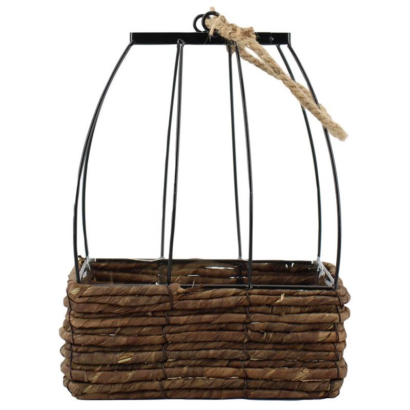 Planter 19x15x8.5/28cm basket/frame
