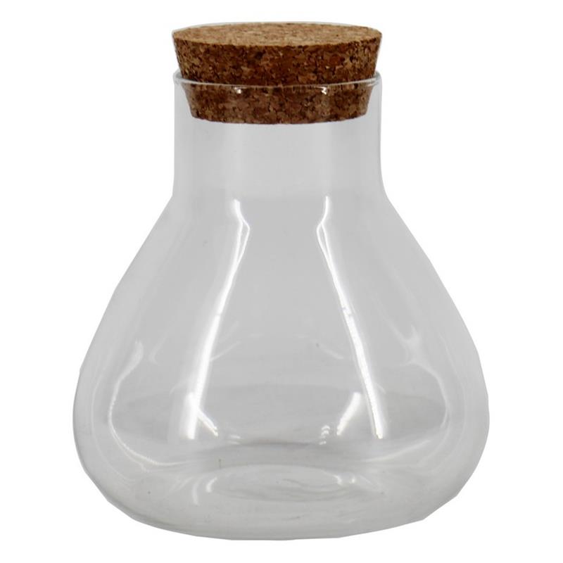 Glas Pyramide d5/10.3 h11.5cm m/kurk