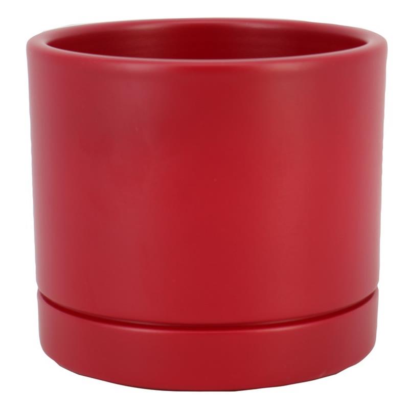 Pot Lynn d17.5 h14.5cm winered matte es/15