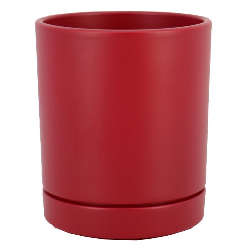 Vase Lynn d10.3 h11cm winered matte es/9