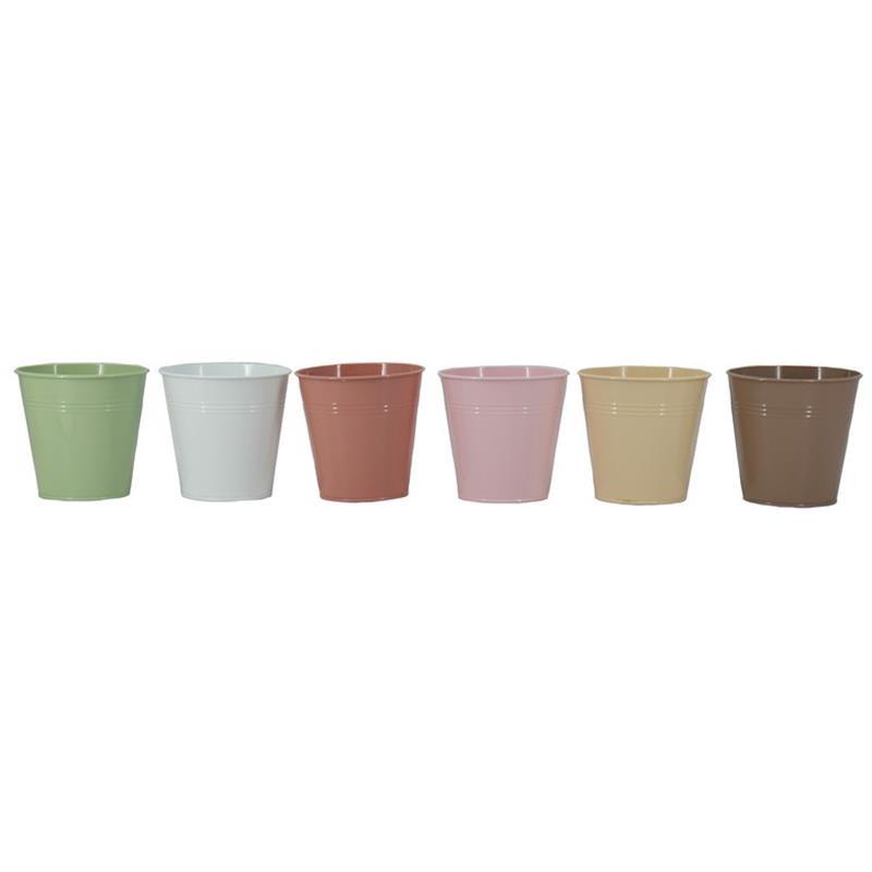 Bucket Strasbourg zinc d10.5 h10.8cm 6ass.