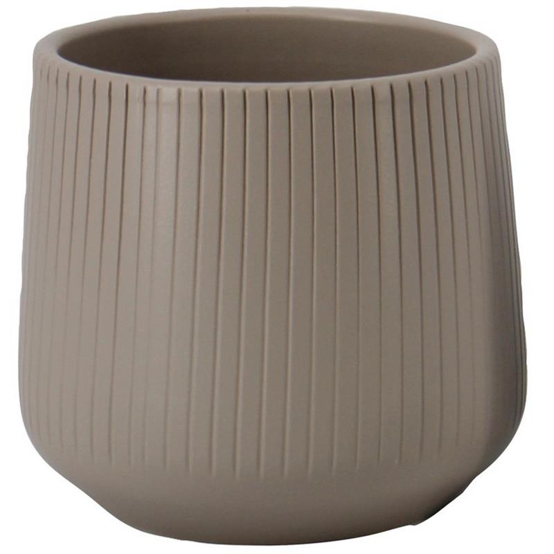 Pot Floris d13 h14cm taupe matte es/12
